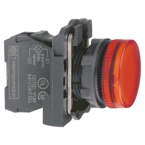 Schneider Electric XB5AVM4 Signallampa röd LED 230V AC