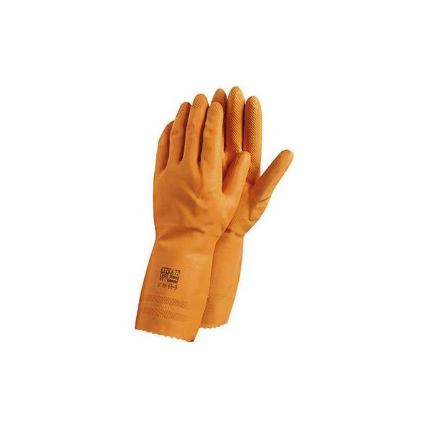 Ansell Extra Handske Kemskydd Latex orange 8,5-9