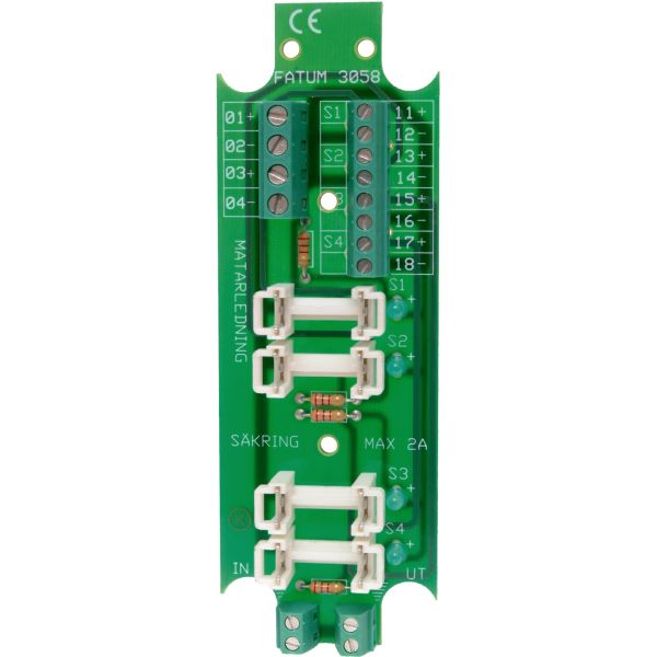 Alarmtech 3058.03 Säkringsplint 1 in-4 ut avsäkrad