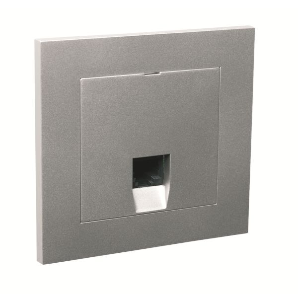 Elko EKO04818 Modularuttag RJ45-uttag aluminium 1 koppling