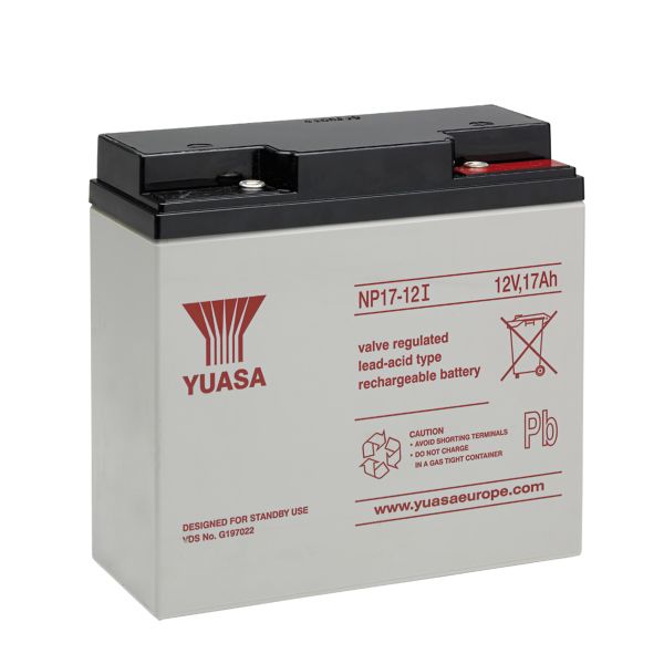 Yuasa NP17-12I Blybatteri ventilreglerat 12 V 17 Ah