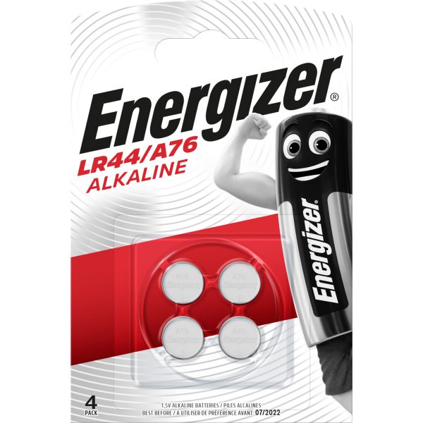 Energizer Alkaline Knappcellsbatteri alkaliska LR44/A76 1,5 V 4-pack