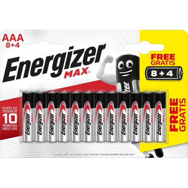 Energizer MAX Batteri AAA 1,5 V 12-pack 12-pack