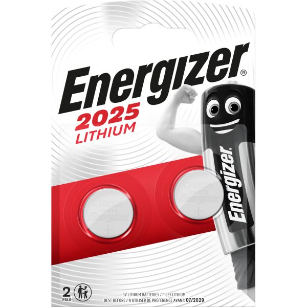 Energizer Lithium Knappcellsbatteri CR2025 3 V 2-pack