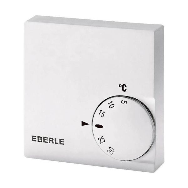Eberle RTR-E 6121 Rumstermostat bimetall 230V 5-30 °C Utvändig ratt 1-pol