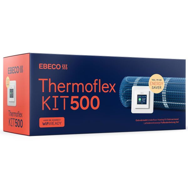 Ebeco Thermoflex Kit 500 Värmekabelmatta med termostat 120 W/m² 50 cm x 3,5 m (200W)