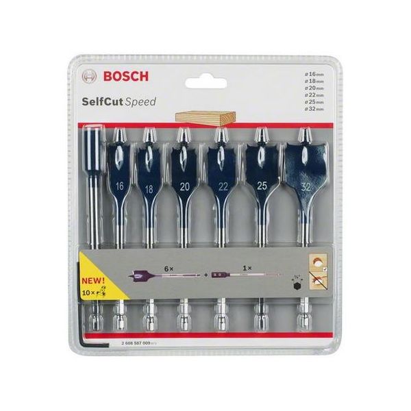 Bosch Self Cut Speed 2608587009 Centrumborrsats 7 delar