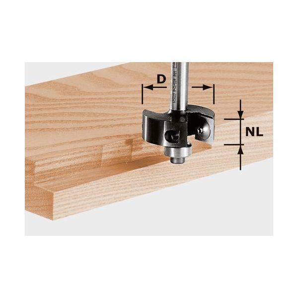 Festool HW S8 D38/12 Vändskärsfalsfräs 8mm HW-skaft