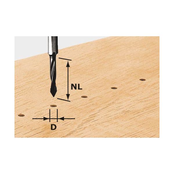 Festool HW S8 D5/30 Borrfräs 8mm spindel