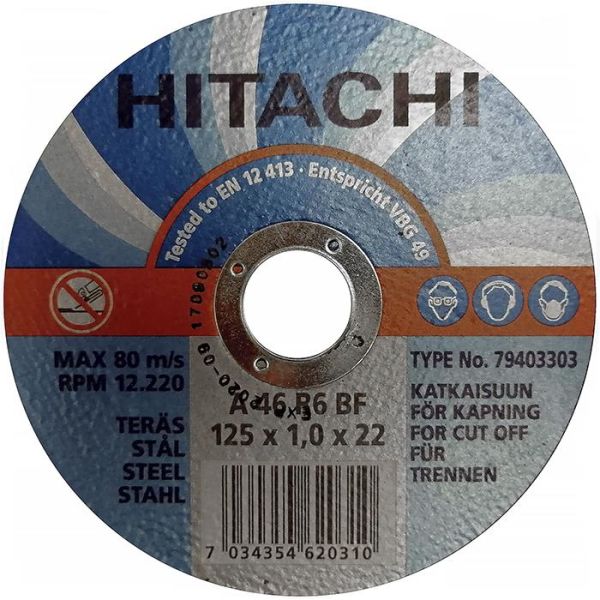 Hitachi 79403303 Kapskiva Ø125×1,0 mm