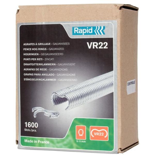 Rapid VR22 Ringklammer silver 1600-pack