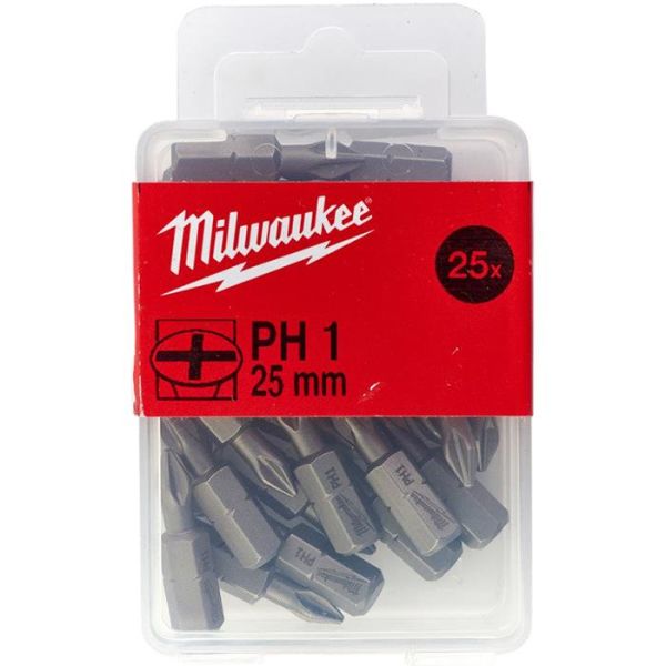 Milwaukee PH1 Bits 25-pack 25 mm