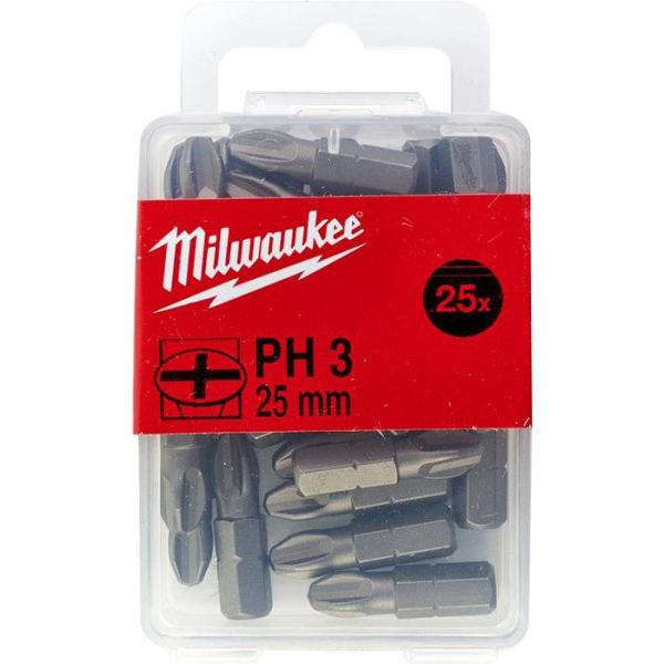 Milwaukee PH3 Bits 25-pack 25 mm
