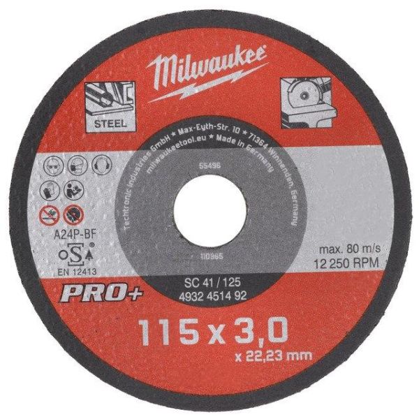 Milwaukee SCS 41 PRO+ Kapskiva 115×3 mm