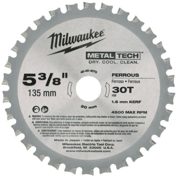 Milwaukee 48404070 Sågklinga 135x20mm 30T