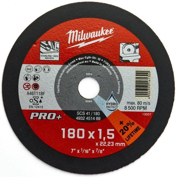 Milwaukee SCS 41 PRO+ Kapskiva 180×1,5 mm