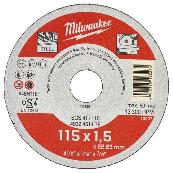 Milwaukee SCS 41 Contractor Kapskiva 115×1,5mm
