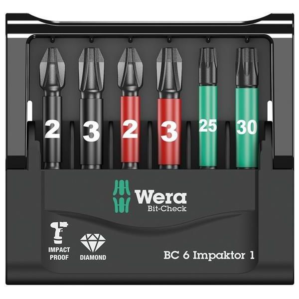 Wera Impaktor 1 SB 073890 Bitssats 6 delar