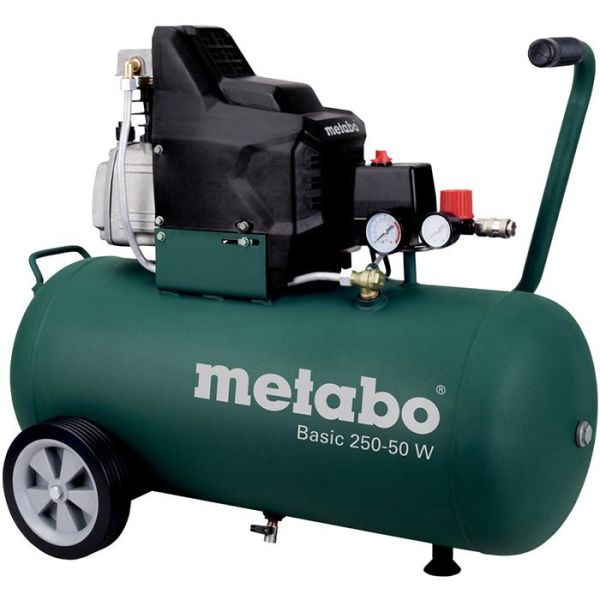 Metabo Basic 250-50 W Kompressor med påfyllnadskapacitet 110 l/min 50 liter