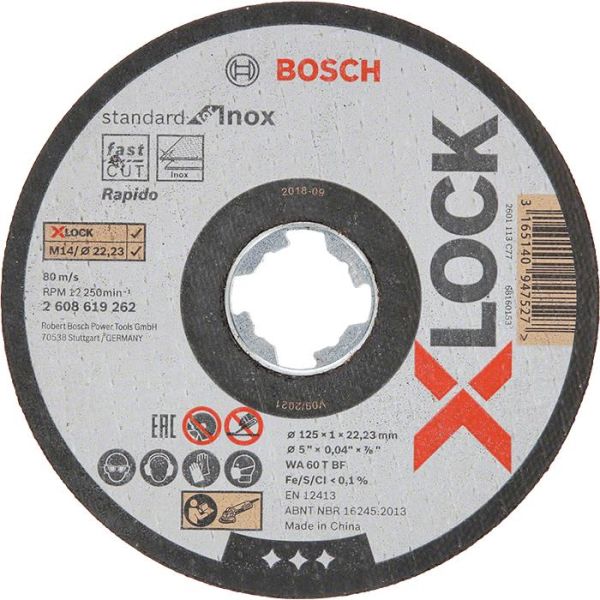 Bosch Standard for Inox Kapskiva med X-LOCK 115 × 1 × 22,23 mm 10-pack