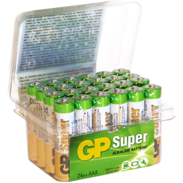 GP Batteries Super Alkaline 24A / LR03 Batteri alkaliskt AAA 24-pack