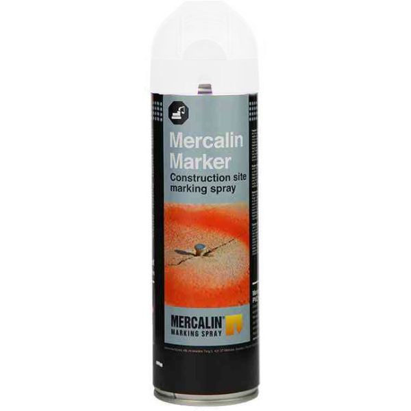 Mercalin Marker Märkfärg fluorescerande 500 ml Vit