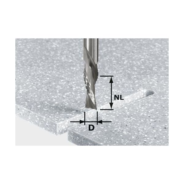 Festool HW Spi D12/42 LD ss S12 Spiralnotfräs 12mm spindel