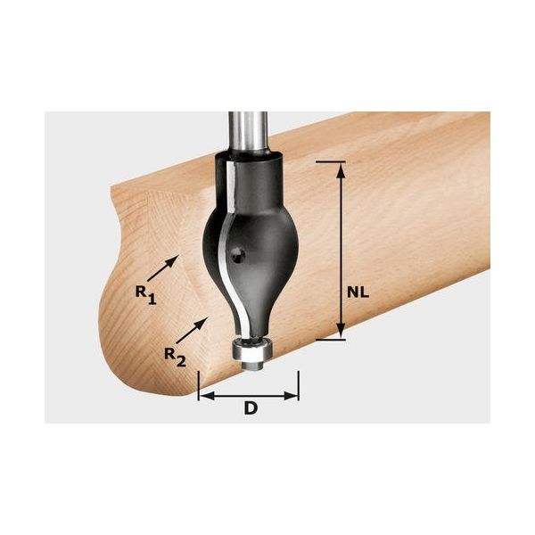 Festool HW R20.5/16/D32/57 S12 Profilfräs 12mm spindel
