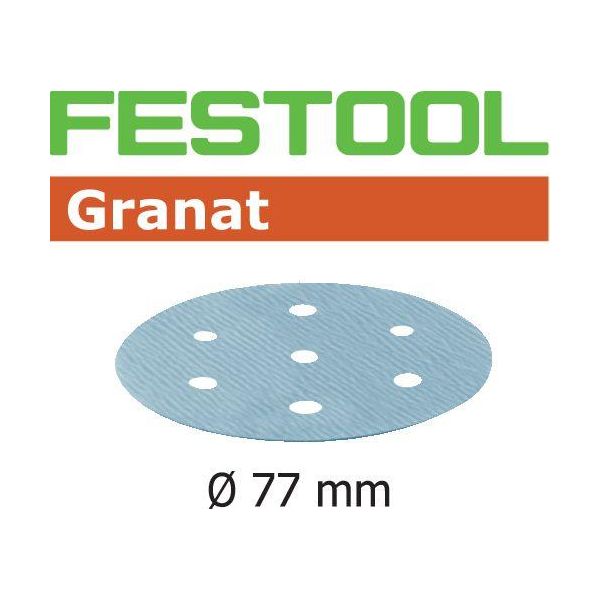 Festool STF GR Slippapper 77mm 6-hålat 50-pack P80