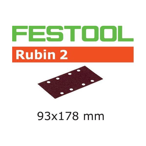 Festool STF RU2 Slippapper 93X178mm 8-hålat 50-pack P80