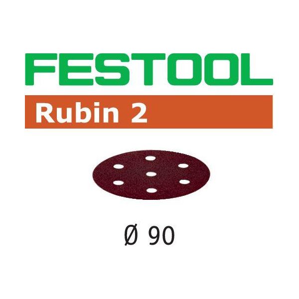 Festool STF RU2 Slippapper 90mm 6-hålat 50-pack P40