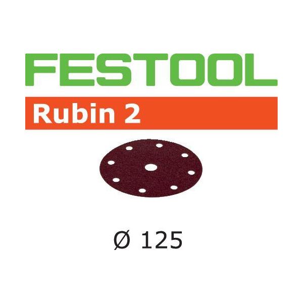 Festool STF RU2 Slippapper 125mm 8-hålat 50-pack P80