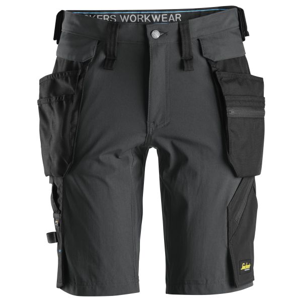 Snickers Workwear 6108 LiteWork Shorts grå svart C48