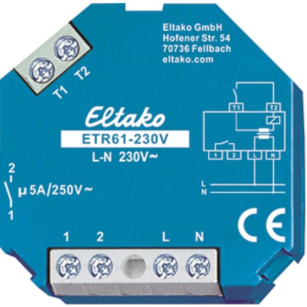 Eltako ETR61-230V Relä 5 A 250 V (AC) potentialfri