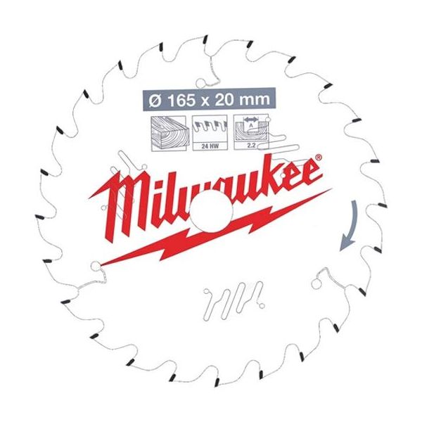 Milwaukee CSB P W Sågklinga 165×2,2×20 mm 24T