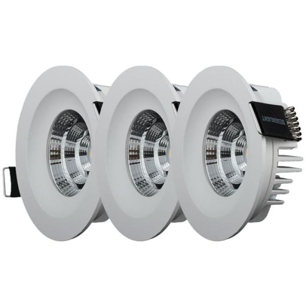 Designlight QB-304MW Downlight fast 3-pack 2700K