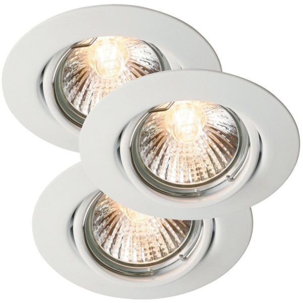 Nordlux TRITON 54540101 Downlight 3-pack GU10 IP23 35W Vit