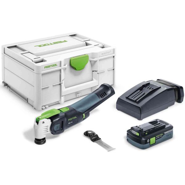 Festool OSC 18 HPC 4,0 EI-Plus VECTURO Multiverktyg med batteri och laddare