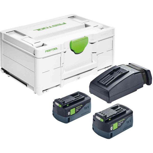 Festool SYS3 ENG 18V 2×5,2/TCL6 Laddpaket i systainer