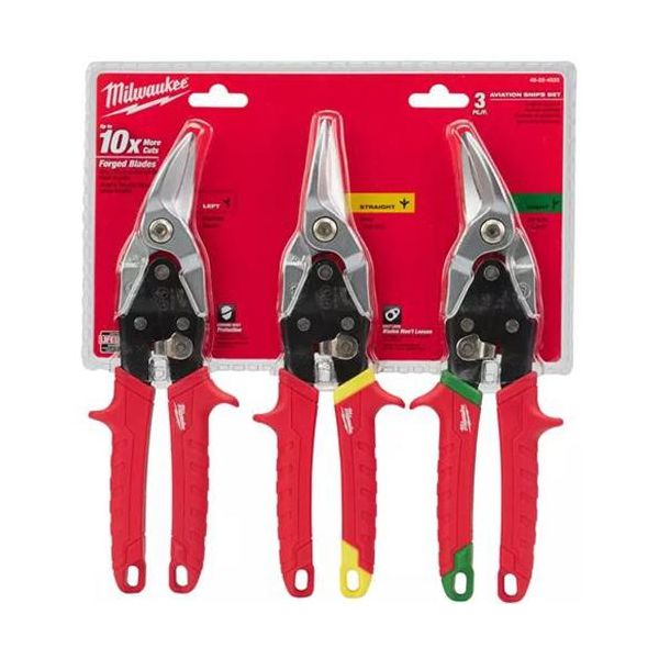 Milwaukee 48224533 Plåtsaxsats 3 delar