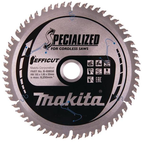 Makita B-69858 Sågklinga 165 mm 60 tänder