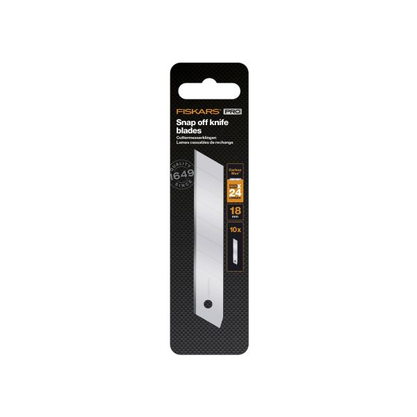 Fiskars CarbonMax Bladsats 18 mm 10-pack