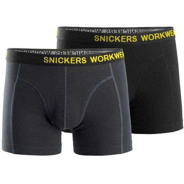 Snickers Workwear 9436 Kalsong svart/grå 2-pack L