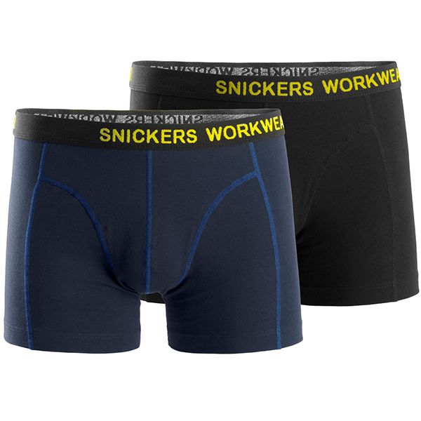 Snickers Workwear 9436 Kalsong svart/marinblå 2-pack Svart/Marinblå