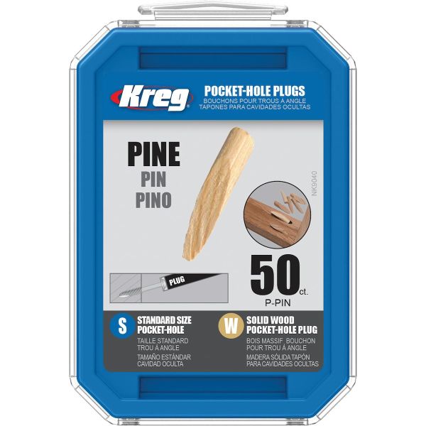 Kreg P-PIN Träplugg 50-pack furu