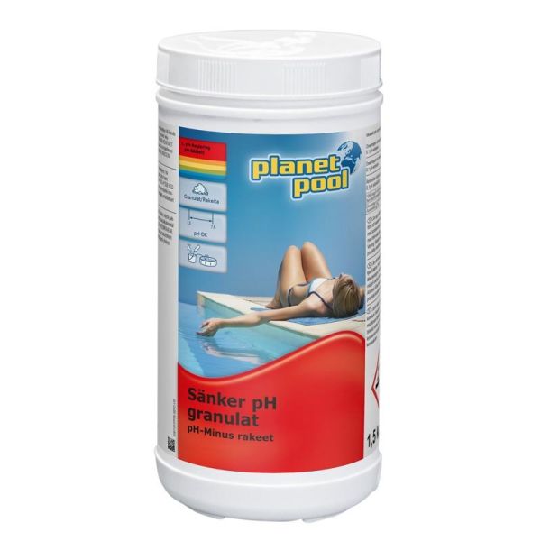 Planet Pool Sänker pH Granulat pH-sänkande 1,5 kg