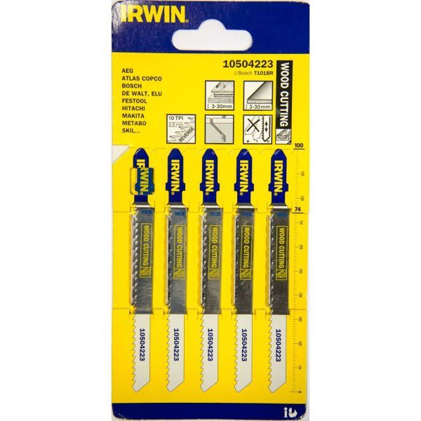 Irwin 10504223 Sticksågsblad 100 mm 10 TPI 5-pack