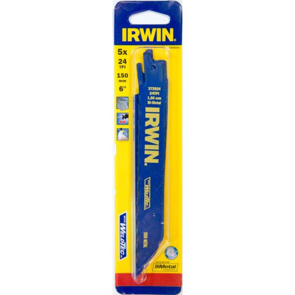 Irwin 10504154 Tigersågblad 150 mm 24 TPI 5-pack