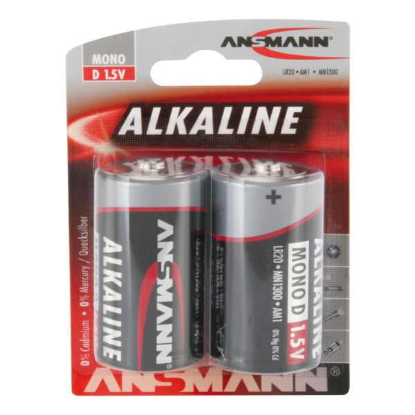 Ansmann 1514-0000 Batteri alkaliskt Mono D/LR20 2-pack