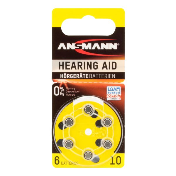 Ansmann 5013223 Hörapparatsbatteri 6-pack för hörapparater